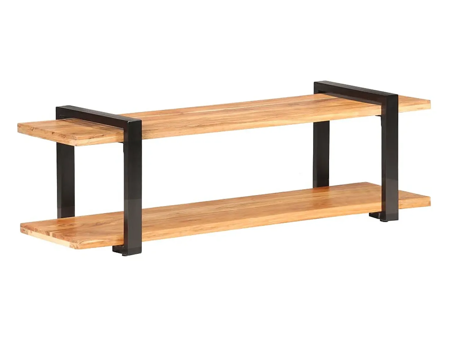 Suporte multimídia para TV prateleira para TV aparador para TV para sala de jantar sala de estar quarto 130 x 40 x 40 cm madeira maciça de acácia marrom 02_0025896