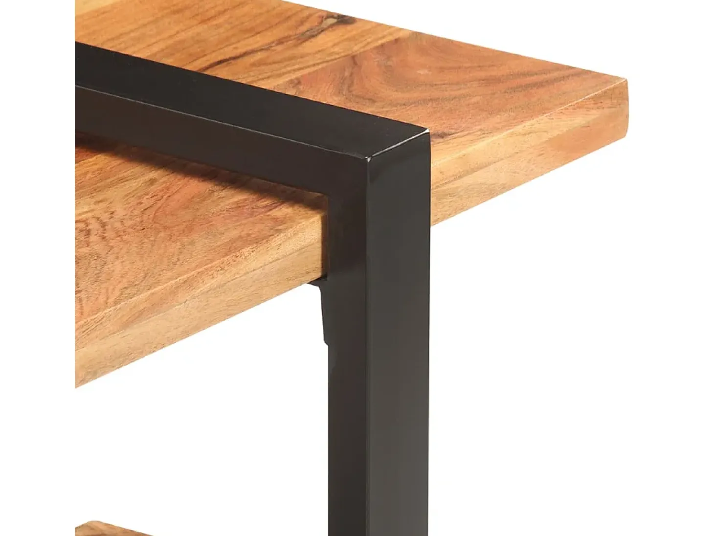 Suporte multimídia para TV prateleira para TV aparador para TV para sala de jantar sala de estar quarto 130 x 40 x 40 cm madeira maciça de acácia marrom 02_0025896