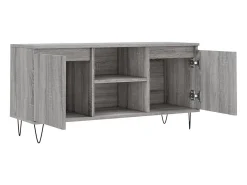 Suporte multimídia para TV prateleira para TV aparador para TV sala de jantar sala de estar quarto Sonoma 104 x 35 x 50 cm madeira industrializada cinza 02_0028374