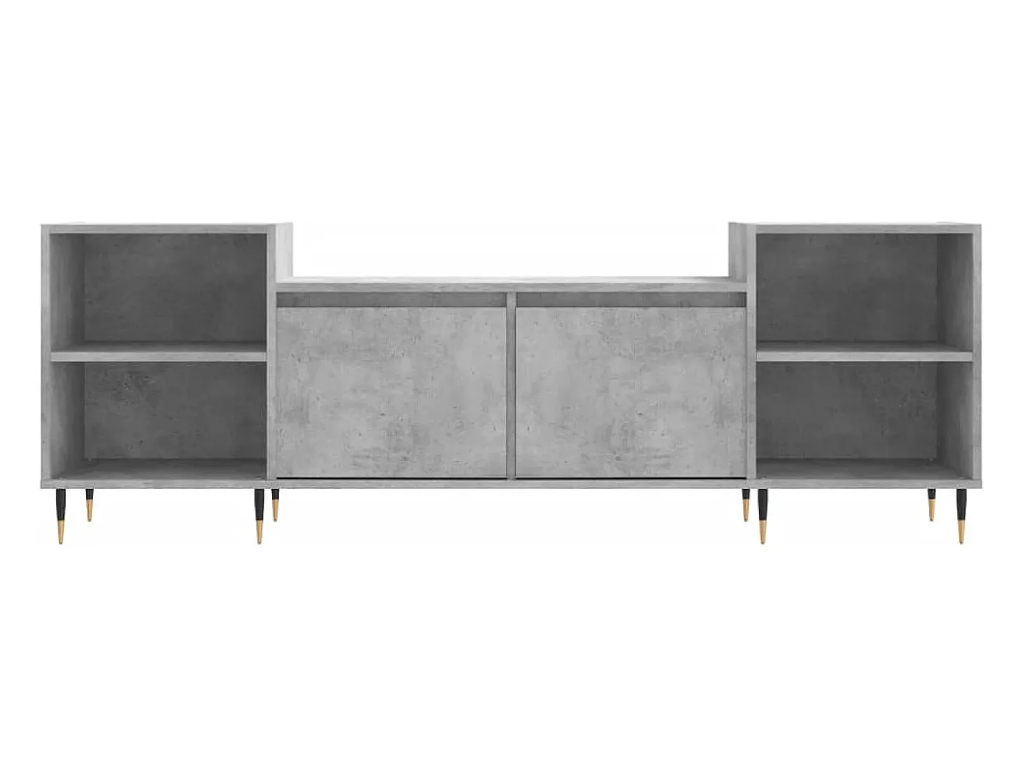 Suporte multimídia para TV prateleira para TV aparador armário para TV sala de jantar sala de estar quarto 160 x 35 x 55 cm madeira industrializada cinza 02_0026062