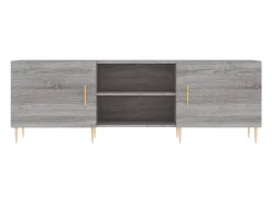 Suporte multimídia para TV prateleira para TV aparador para TV sala de jantar sala de estar quarto Sonoma 150 x 30 x 50 cm madeira industrializada cinza 02_0028402