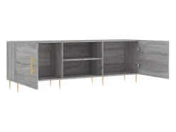 Suporte multimídia para TV prateleira para TV aparador para TV sala de jantar sala de estar quarto Sonoma 150 x 30 x 50 cm madeira industrializada cinza 02_0028402