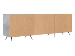 Suporte multimídia para TV prateleira para TV aparador para TV para sala de jantar sala de estar quarto 150 x 30 x 50 cm madeira industrializada cinza 02_0026001