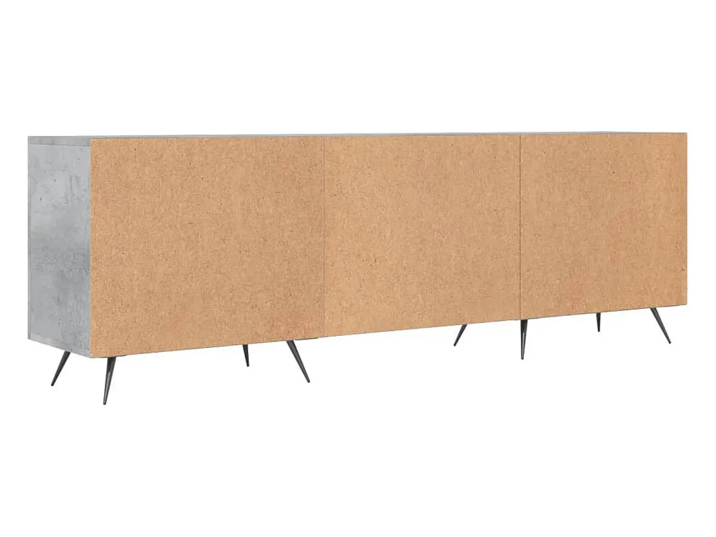 Suporte multimídia para TV prateleira para TV aparador para TV para sala de jantar sala de estar quarto 150 x 30 x 50 cm madeira industrializada cinza 02_0026001