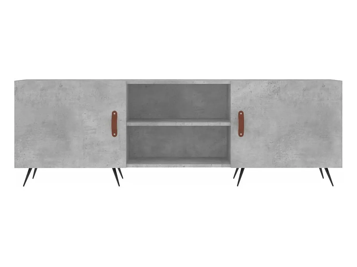 Suporte multimídia para TV prateleira para TV aparador para TV para sala de jantar sala de estar quarto 150 x 30 x 50 cm madeira industrializada cinza 02_0026001