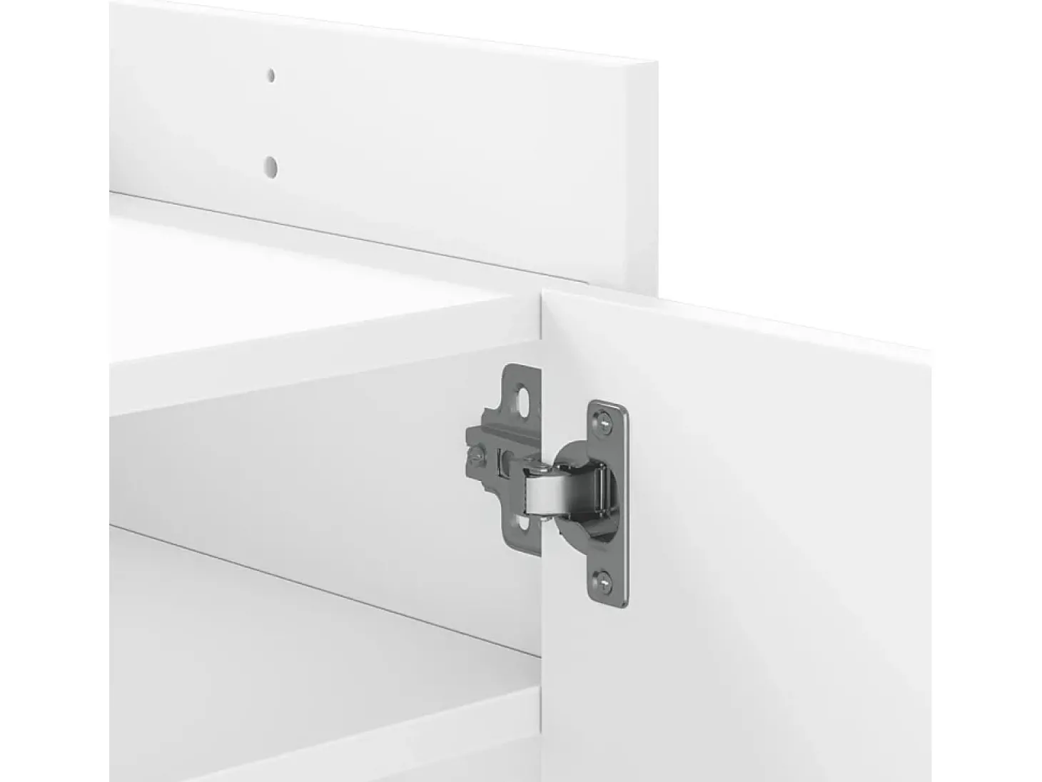 Suporte multimídia para TV prateleira para TV aparador para TV sala de jantar sala de estar quarto 100 x 35 x 40 cm madeira engenheirada branca 02_0025486