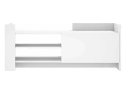Suporte multimídia para TV prateleira para TV aparador para TV sala de jantar sala de estar quarto 100 x 35 x 40 cm madeira engenheirada branca 02_0025486