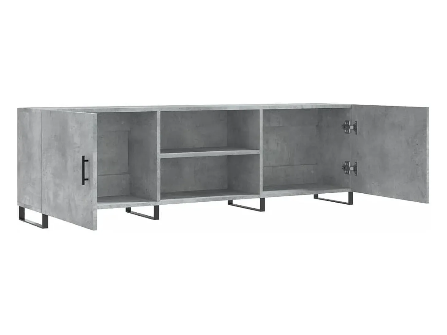 Suporte multimídia para TV prateleira para TV aparador armário para TV sala de jantar sala de estar quarto 150 x 30 x 50 cm madeira industrializada cinza 02_0026000