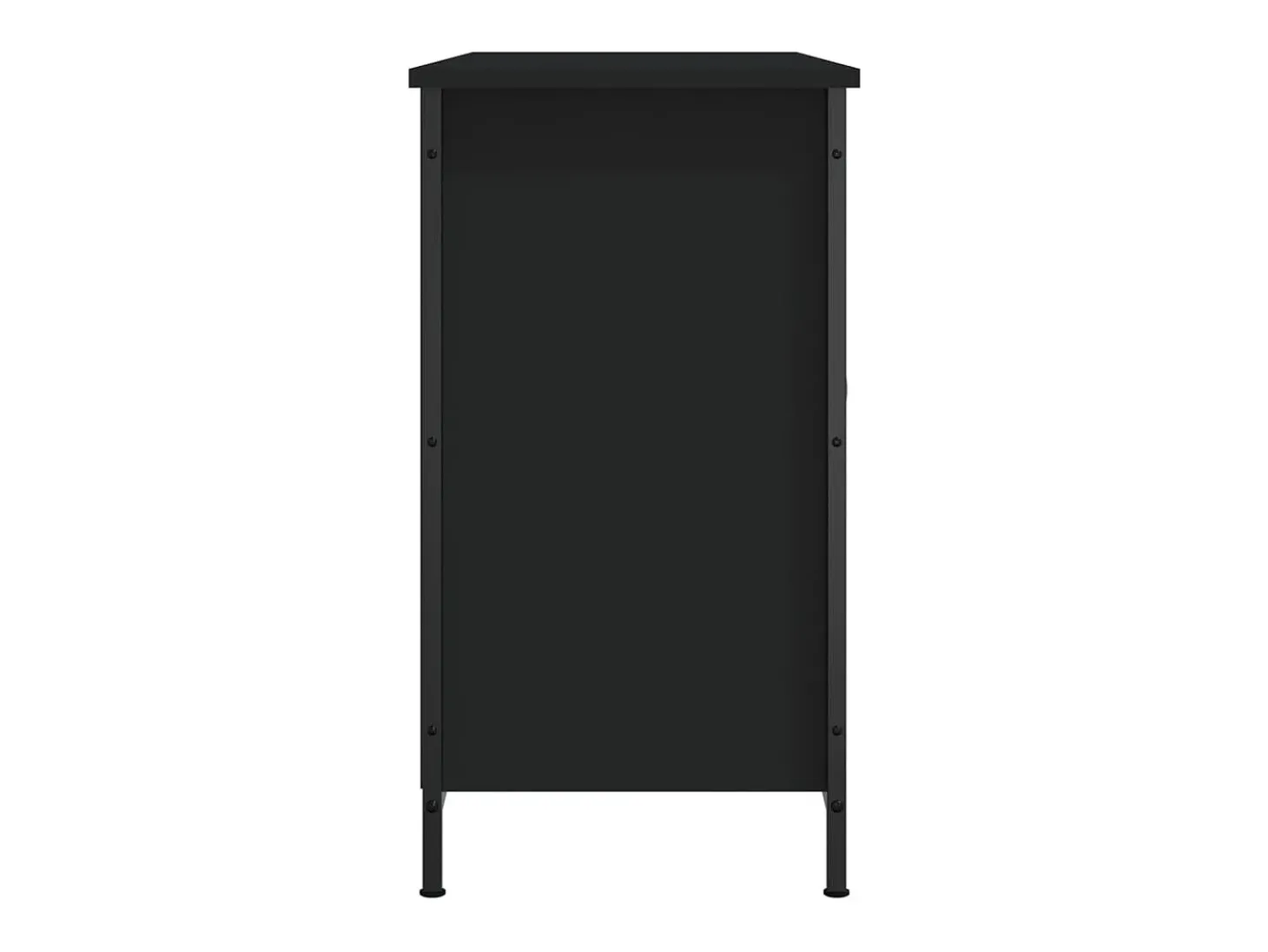 Suporte multimídia para TV prateleira para TV aparador para TV sala de jantar sala de estar quarto 100 x 35 x 65 cm madeira engenheirada preta 02_0025521