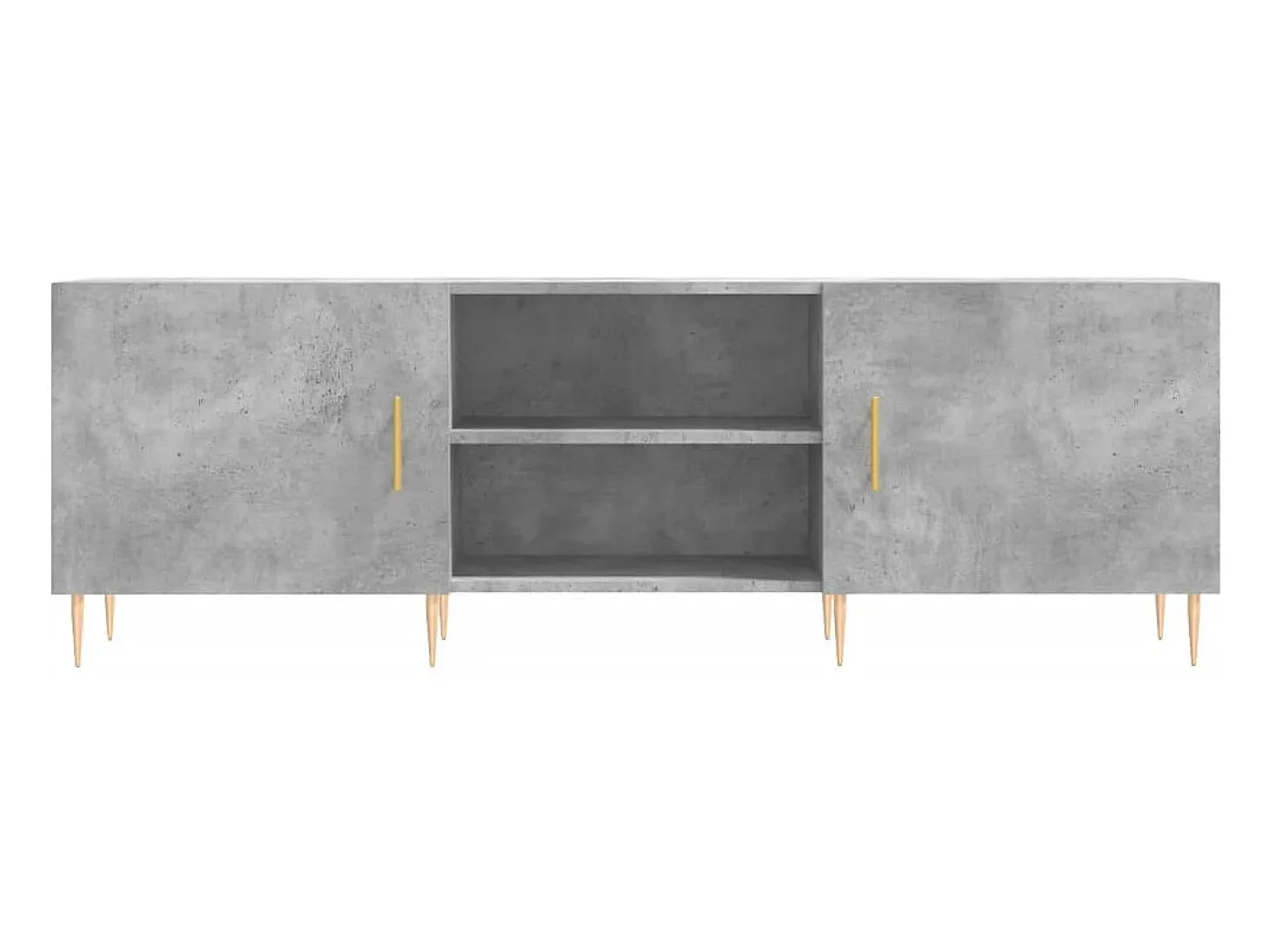 Suporte multimídia para TV prateleira para TV aparador armário para TV sala de jantar sala de estar quarto 150 x 30 x 50 cm madeira industrializada cinza 02_0025997