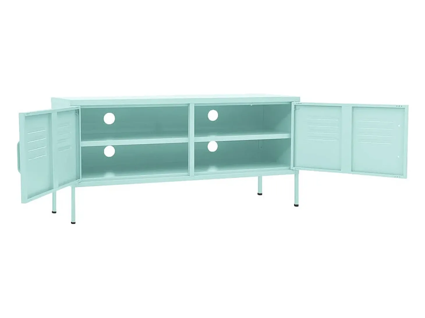 Suporte multimídia para TV prateleira para TV armário para TV sala de jantar sala de estar quarto verde menta 105 x 35 x 50 cm aço verde 02_0027689