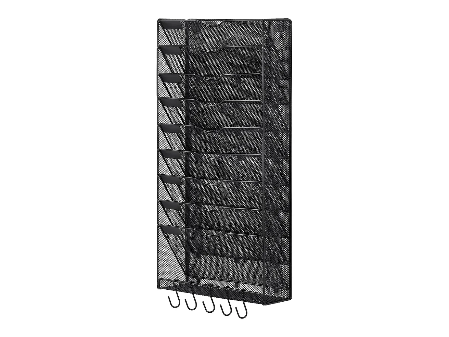 Suporte Mural SucceBuy File Wall Shelf Mesh Wall File Holder 1 Peça 10 Bolsas para Escritório e Escola