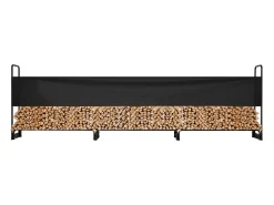 Suporte para Lenha Exterior de 12,7 Pés com Tampa SucceBuy, Suporte para Lenha 152