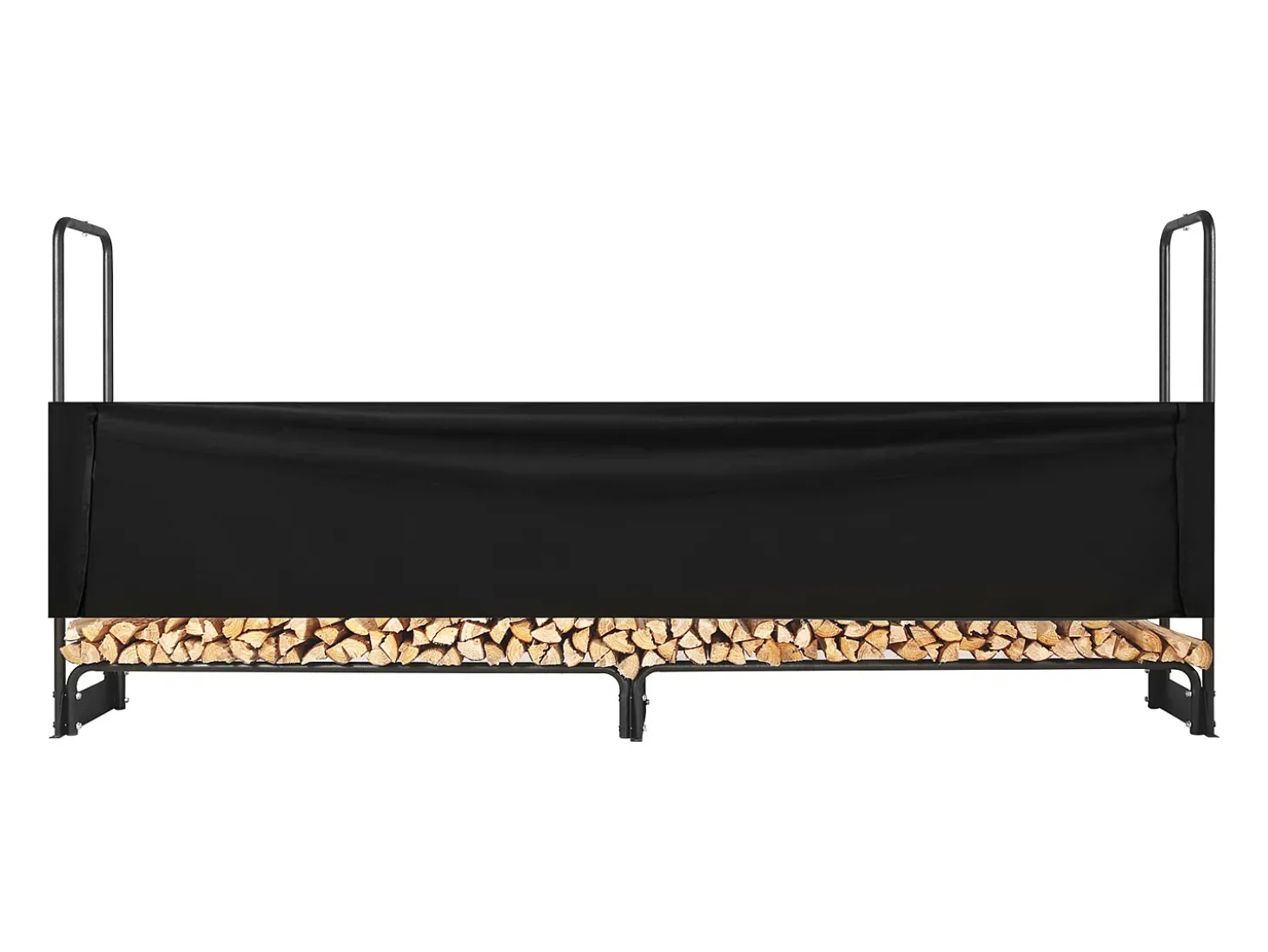Suporte para Lenha Exterior SucceBuy de 2,6 M (8,5 Pés), 2,5 M (102 Pol.) x 36,6 M (14,2Pol.) x 117,5 Cm (46,1 Pol.), com Tampa e Suporte Resistente.