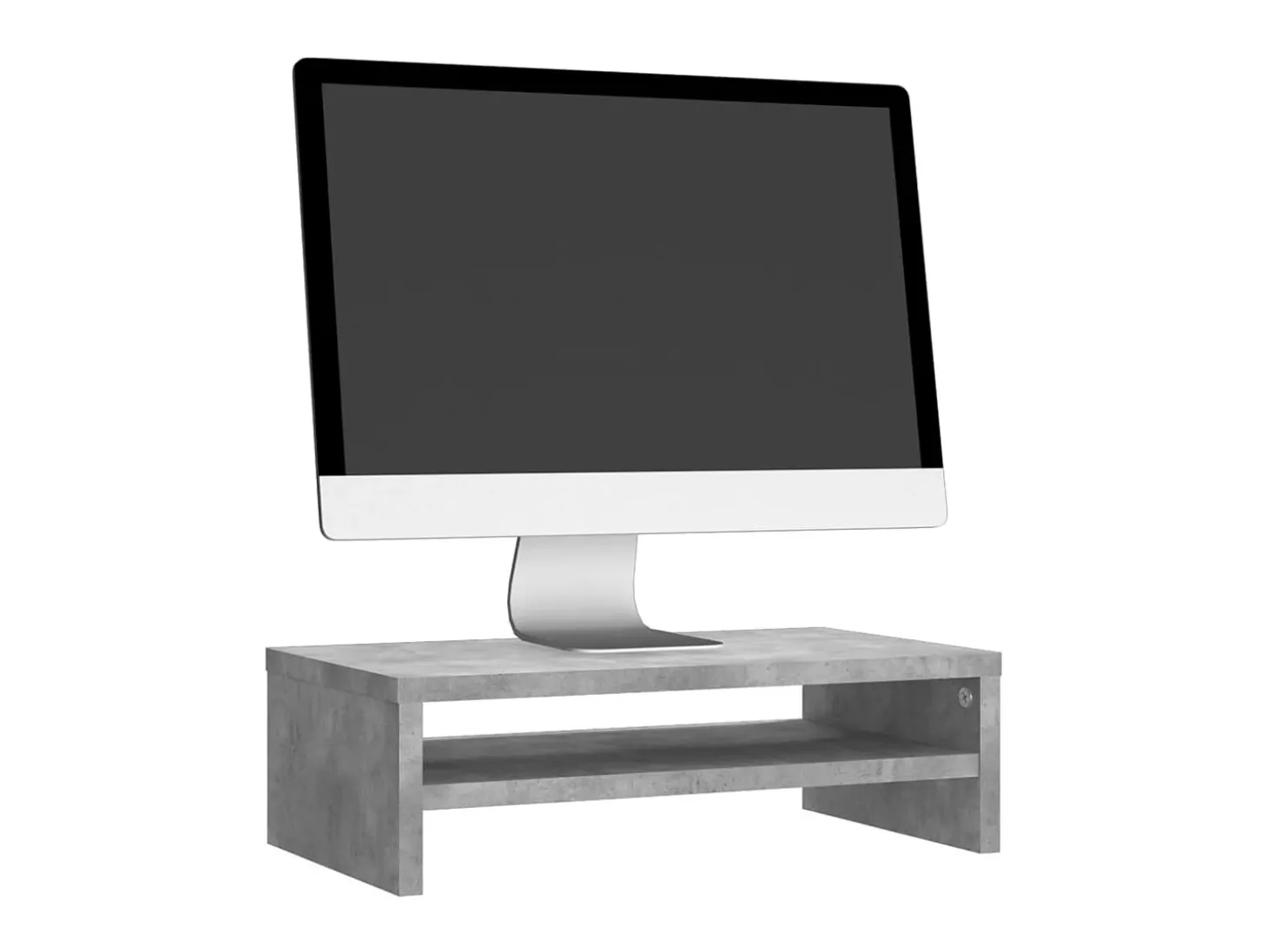 Suporte para monitor 42x24x13 cm contraplacado cinzento cimento PT631517