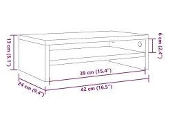 Suporte para monitor 42x24x13cm deriv. de madeira madeira velha