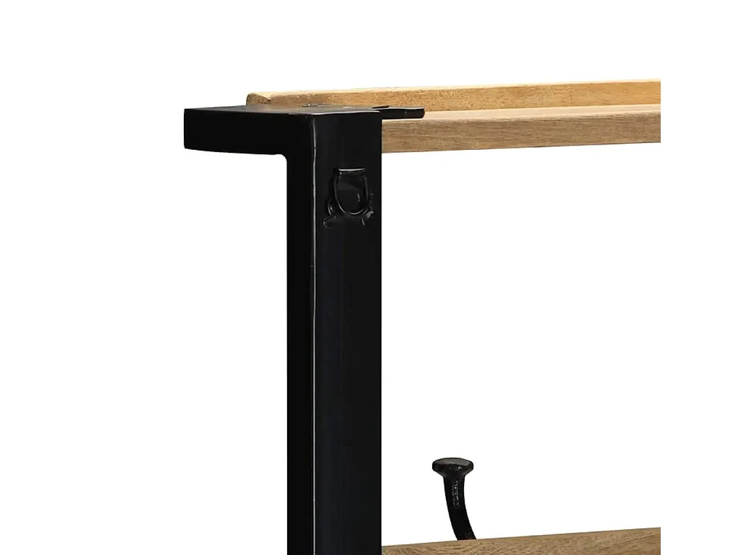 Suporte para roupas 80x40x190cm madeira mangueira maciça áspera