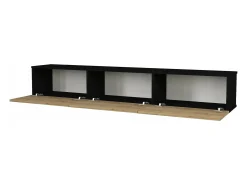 Suporte para TV 180 x 31 x 29,5 cm com efeito carvalho preto 03_0007882