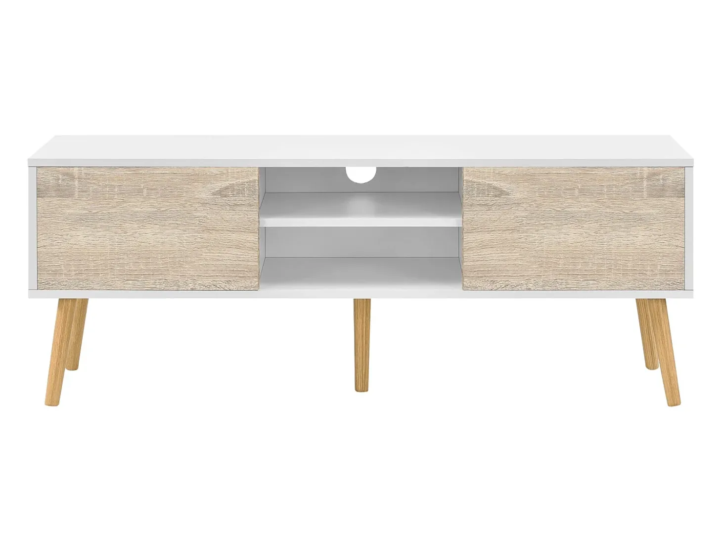 Suporte para TV 120 x 30 x 47 cm com efeito carvalho branco 03_0007754