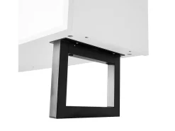 Suporte para TV com 3 gavetas - Design clássico em preto e branco - Tampo com acabamento brilhante