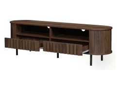 Suporte para TV com 2 gavetas - Madeira MDF - Cor castanho