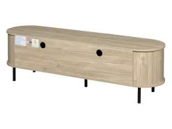 Suporte para TV com 2 gavetas - Madeira MDF - Cor natural da madeira