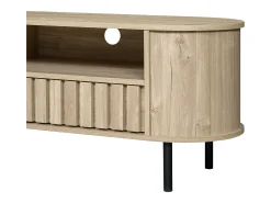 Suporte para TV com 2 gavetas - Madeira MDF - Cor natural da madeira