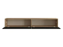 Suporte para TV com 2 portas 29,5 x 180 x 31,5 cm efeito carvalho preto 03_0007786