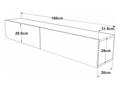 Suporte para TV com 2 portas 29,5 x 180 x 31,5 cm efeito carvalho rústico 03_0007787