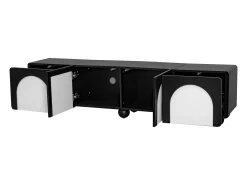 Suporte para TV com 2 portas e 2 gavetas - Design preto e branco 180 x 38 x 45 cm