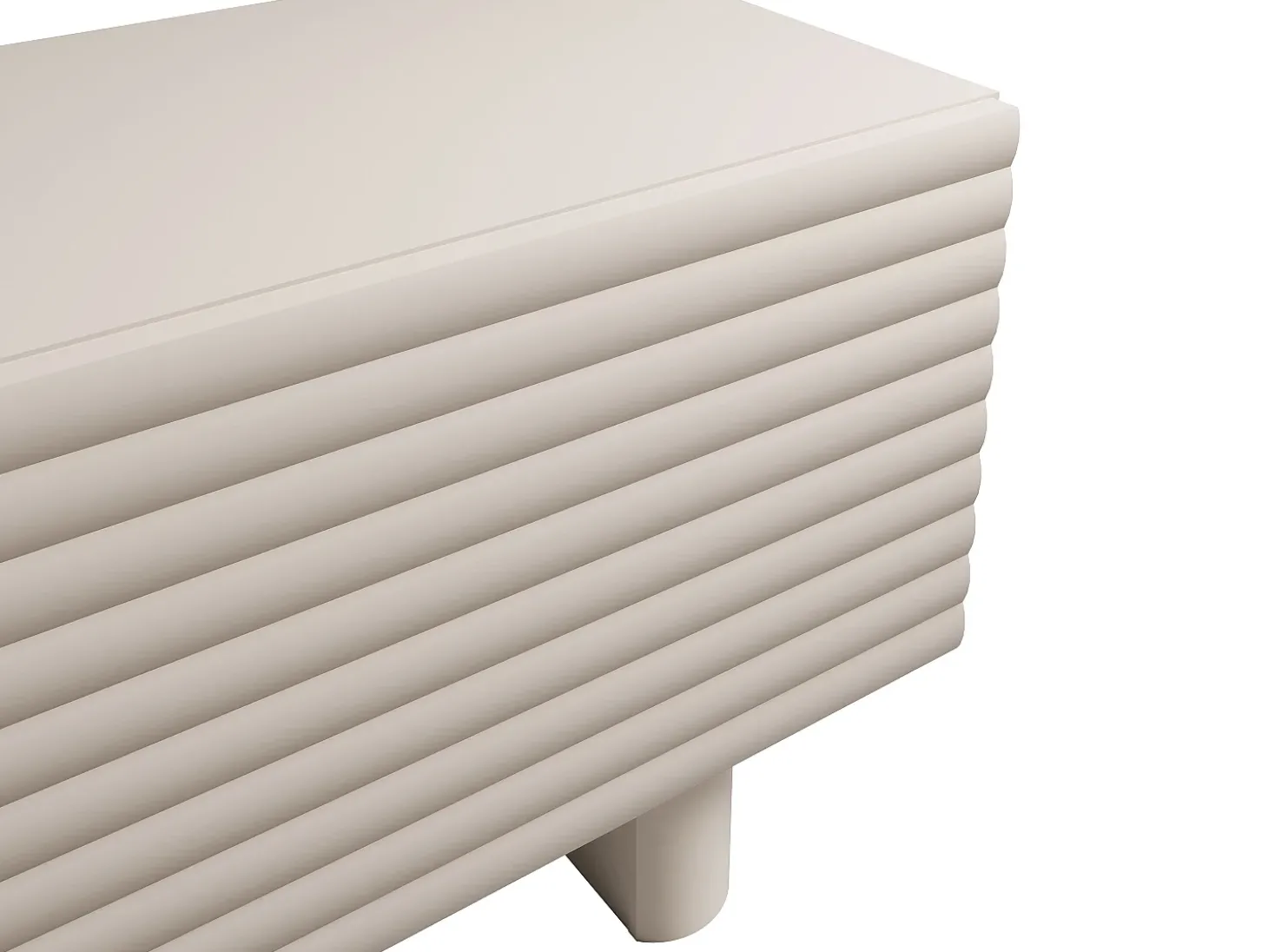 Suporte para TV com 2 portas, 180 cm, em MDF - Bege - LUDIMA
