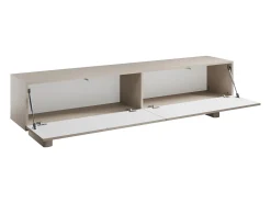 Suporte para TV com 2 portas, 180 cm, em MDF - Bege - LUDIMA