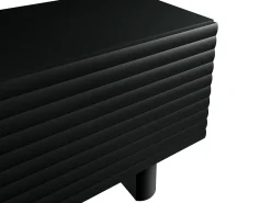 Suporte para TV com 2 portas, 180 cm, em MDF - Preto - LUDIMA