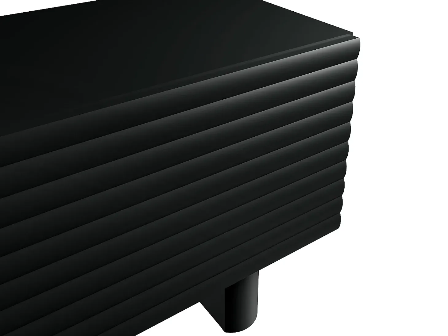 Suporte para TV com 2 portas, 180 cm, em MDF - Preto - LUDIMA