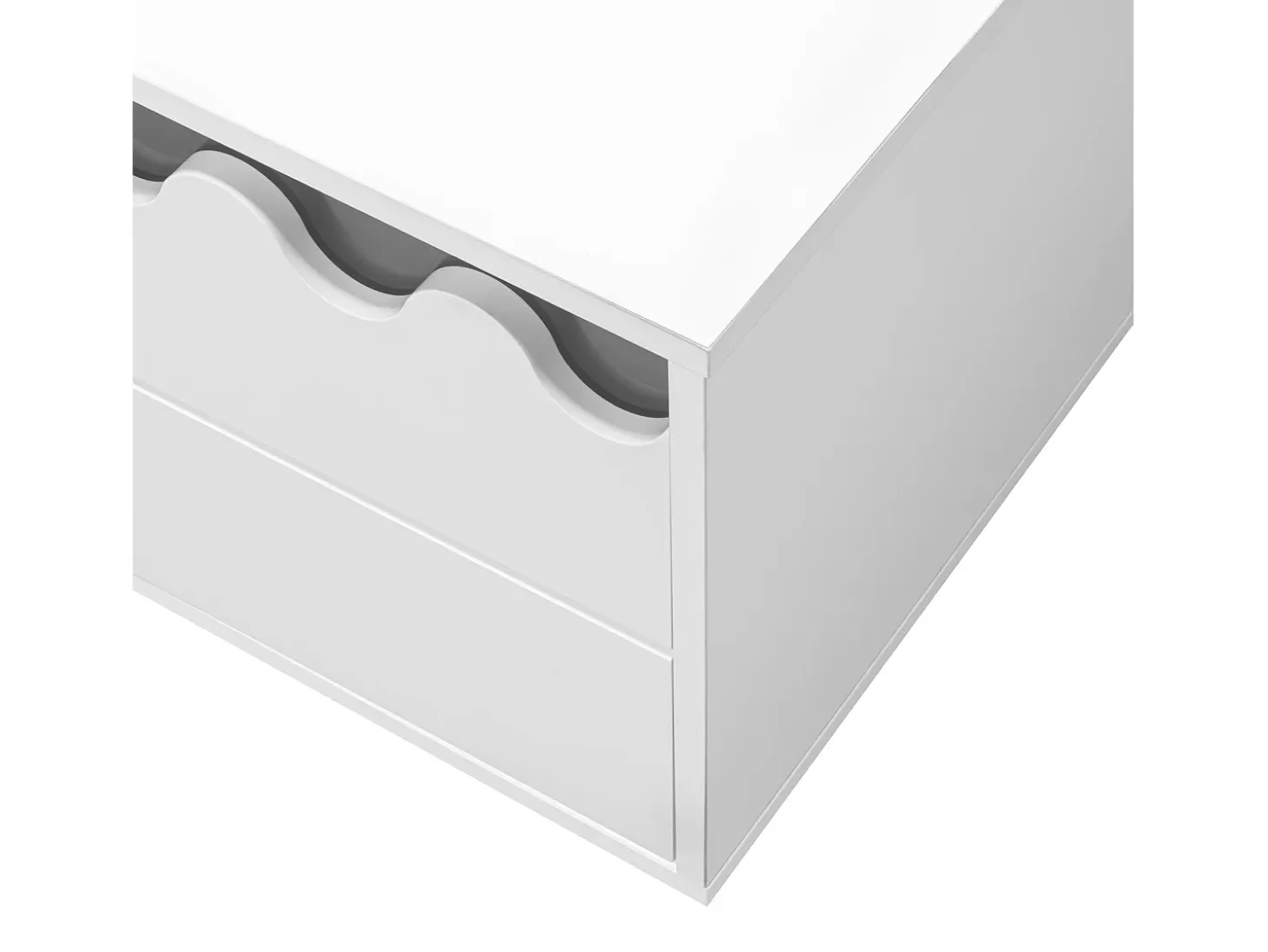 Suporte para TV com 4 portas e design ondulado - Branco 170x40x45 cm
