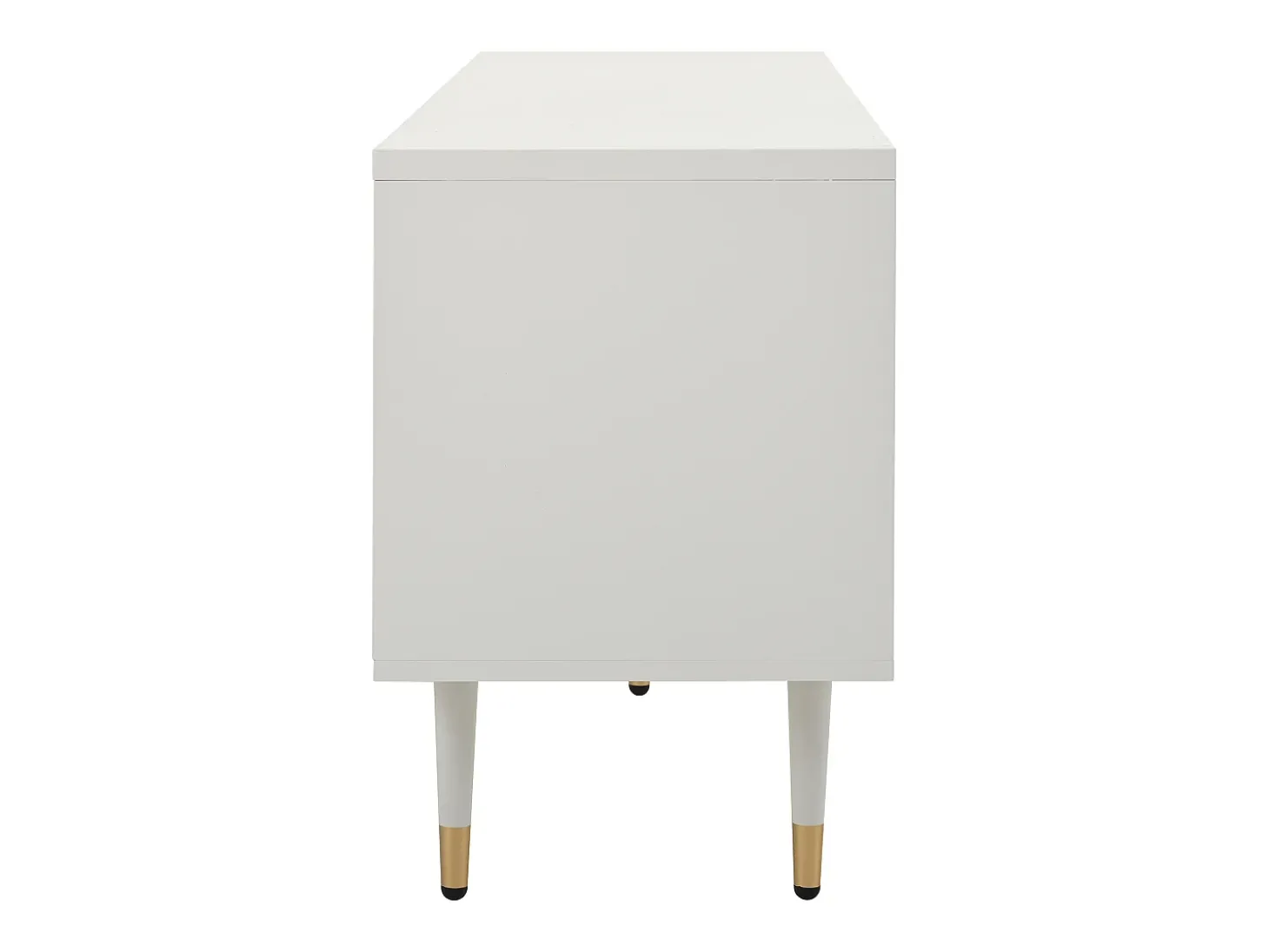 Suporte para TV com 4 portas, porta gradeada, branco