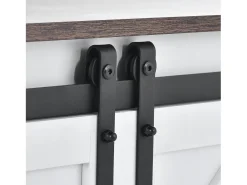 Suporte para TV com 2 portas de correr - Prateleiras ajustáveis 150 x 40 x 60 cm - Branco