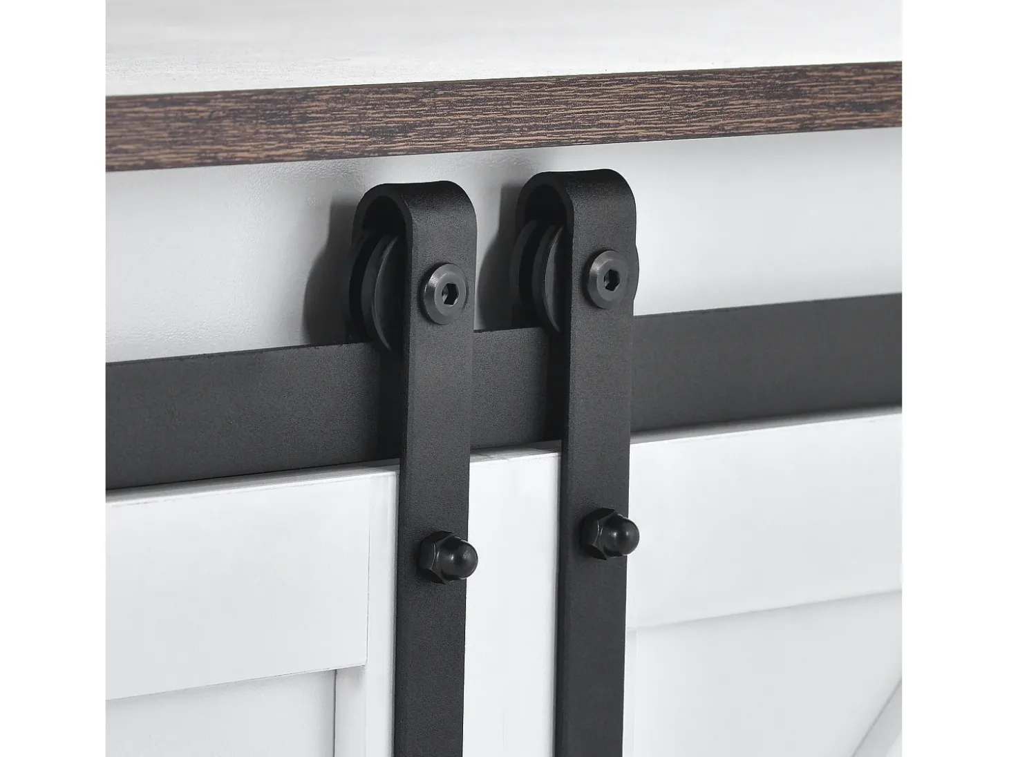 Suporte para TV com 2 portas de correr - Prateleiras ajustáveis 150 x 40 x 60 cm - Branco