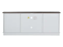 Suporte para TV com 2 portas de correr - Prateleiras ajustáveis 150 x 40 x 60 cm - Branco