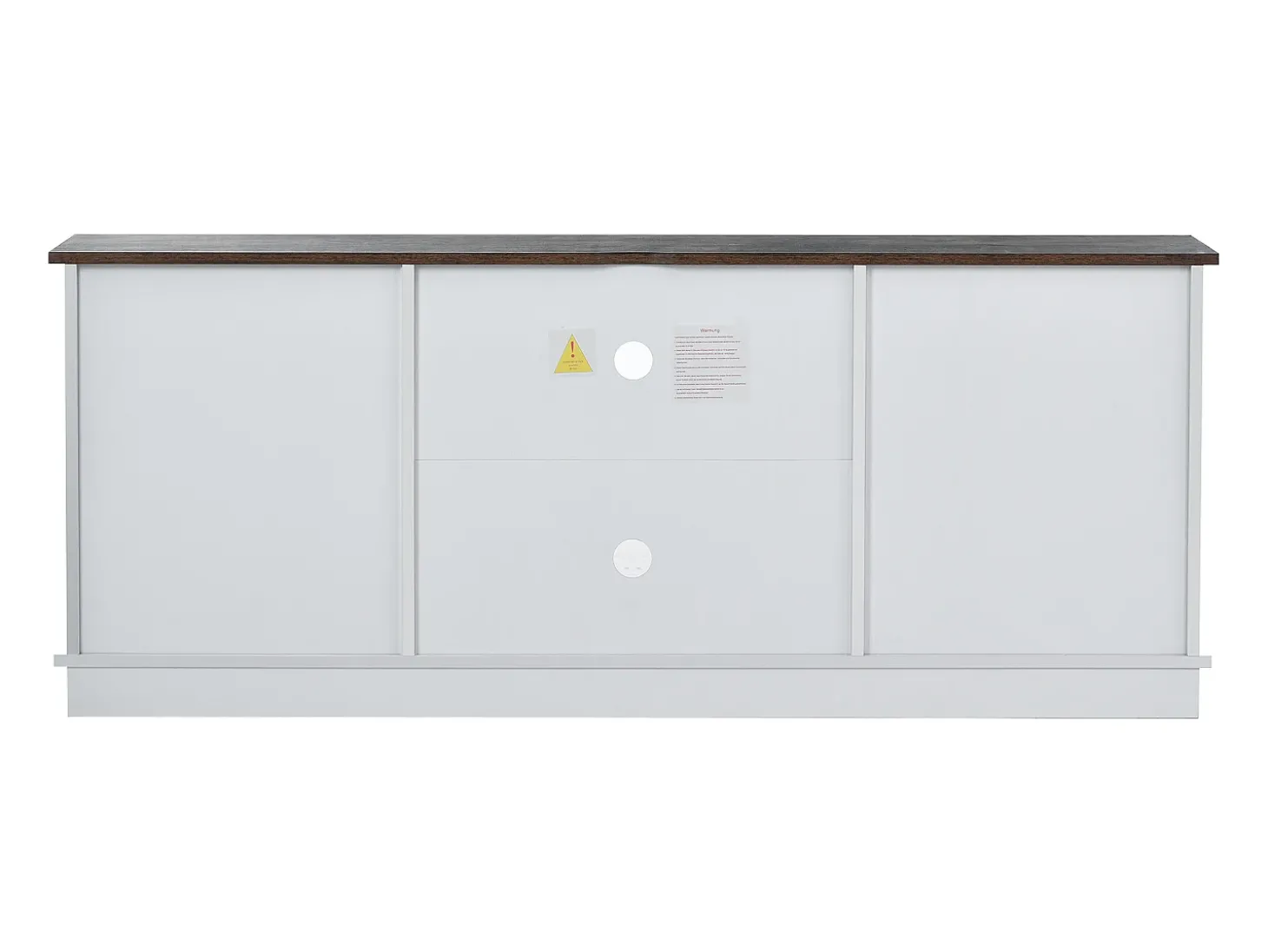 Suporte para TV com 2 portas de correr - Prateleiras ajustáveis 150 x 40 x 60 cm - Branco