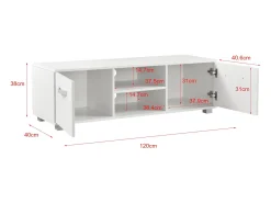 Suporte para TV com suporte para TV de 120 cm branco 03_0005871