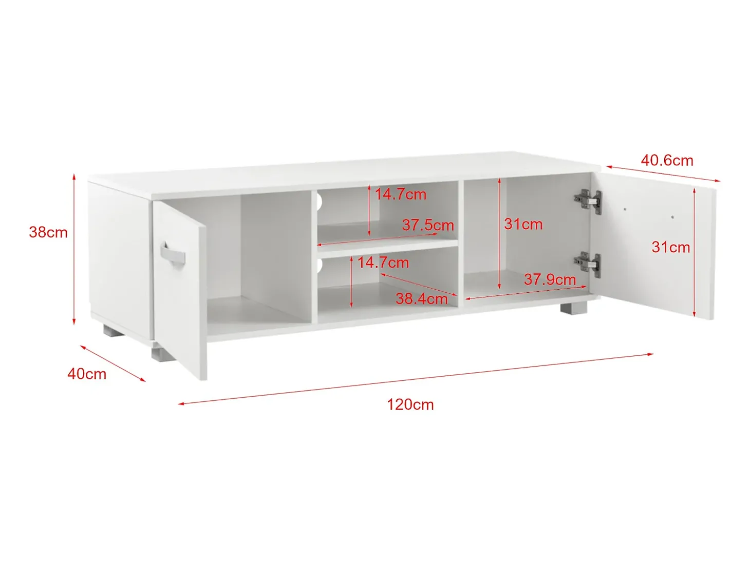 Suporte para TV com suporte para TV de 120 cm branco 03_0005871