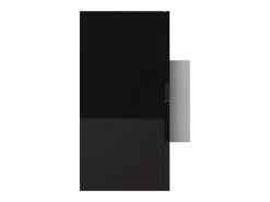 Suporte para TV de 200 cm, acabamento brilhante com iluminação LED, móvel para sala de estar, elegante superfície de vidro, preto.