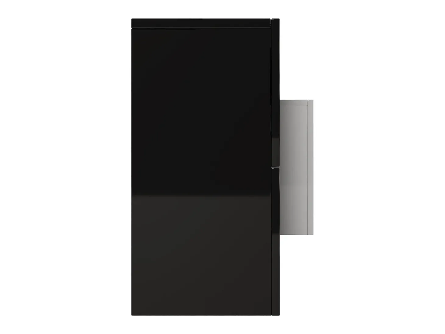Suporte para TV de 200 cm, acabamento brilhante com iluminação LED, móvel para sala de estar, elegante superfície de vidro, preto.