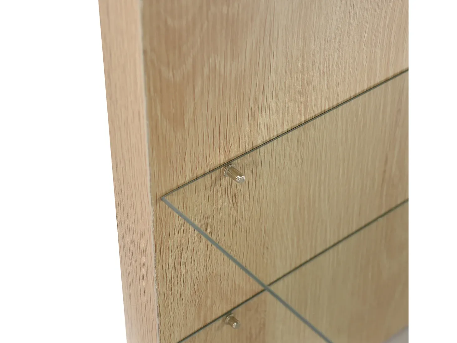 Suporte para TV de 200 cm com iluminação LED, 3 portas e prateleiras de vidro, estilo moderno e baixo, em madeira e preto.