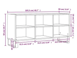 Suporte para TV multimídia prateleira para TV aparador armário para TV sala de jantar sala de estar quarto 103,5 x 30 x 50 cm madeira engenheirada branca 02_0025640