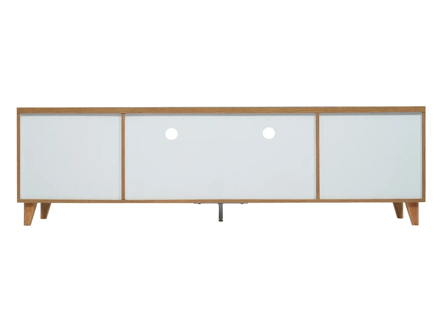 Suporte para TV/mesa de centro com 5 portas e 2 compartimentos abertos para sua sala de estar, 175 x 37 x 51 cm