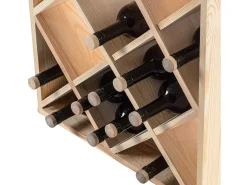 Suporte para vinhos Loreo com grade de madeira marrom claro 2 peças