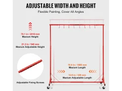 Suporte SucceBuy para Tinta Ajustável em Altura, com 8 Ganchos Resistentes e uma Capacidade de Carga Máxima de 30 kg - Organização Perfeita para Projetos