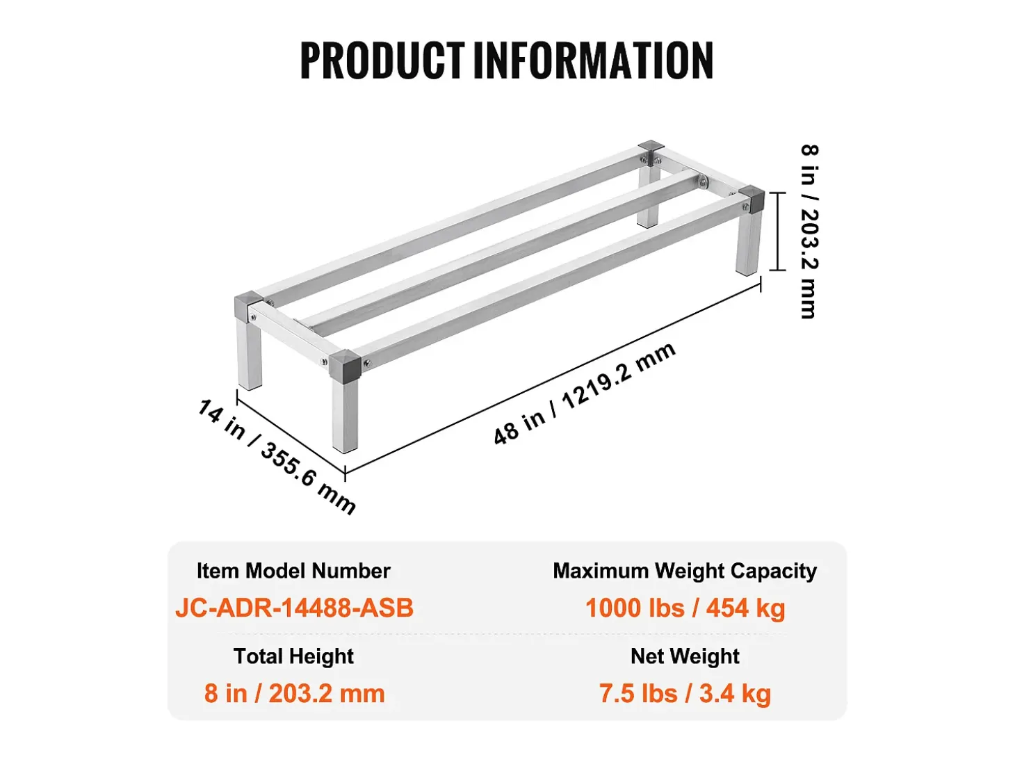 Suporte SucceBuy Rack de Cura de Alumínio Robusto 122 cm x 36 cm x 20 cm, Capacidade de Carga Excepcional de 454 kg - para Armazenamento e Secagem Seguros